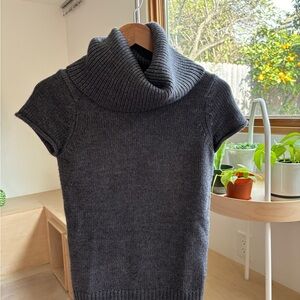 BCBG Maxazria Gray Cowl Neck Sweater - XS